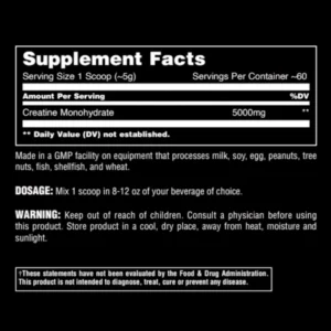 Creatine Monohydrate 100% Pure -300g