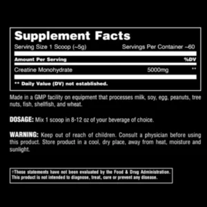 Creatine Monohydrate 100% Pure - 500g